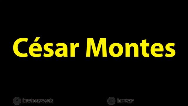 How to Pronounce Cesar Montes смотреть онлайн