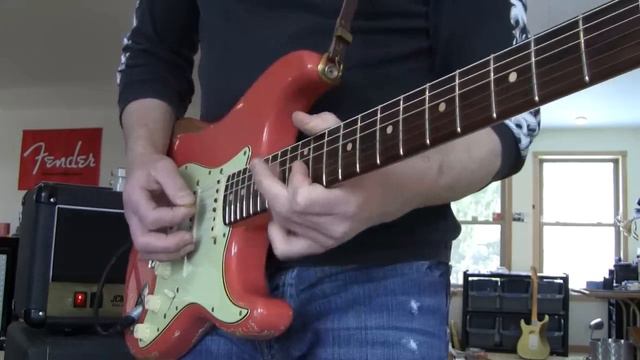 1960 Fesita Red Fender Strat Super Relic Review www.eddievegas.com Eddie Vegas смотреть онлайн