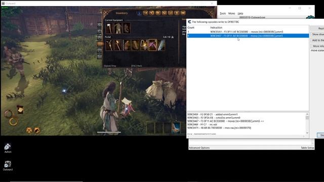 OUTWARD CHEATS: how to disable pouch weight (get 0 weight at all times using cheat engine) смотреть онлайн