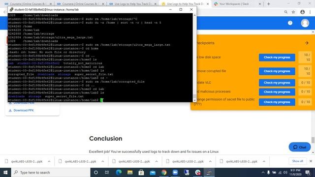 Course 3, Week 6, Lab 1 Linux смотреть онлайн