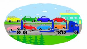 Мультик-Раскраска. Учим цвета. Автомобильные тягачи. Мультики про машины.