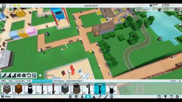 Theme Park Tycoon 2 - build a Train Ride with 3 stations