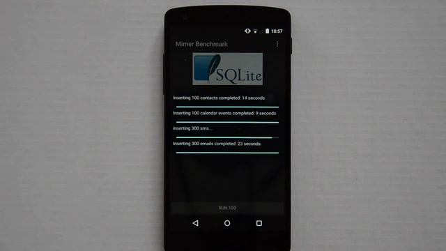Mimer vs Sqlite on an Android Lollipop device смотреть онлайн
