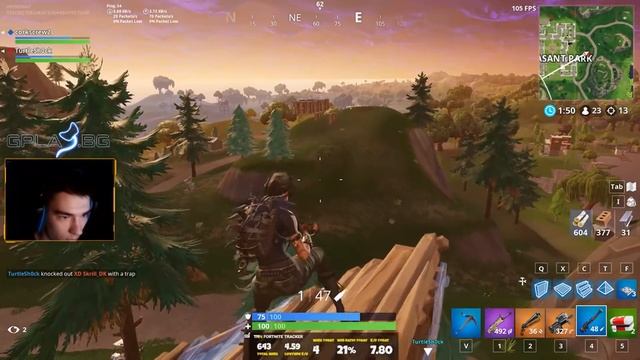 34 KILLS DUO SQUAD ИГРА С TURTLESHOCK - Fortnite смотреть онлайн