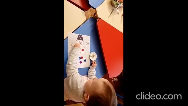 Аппликация снеговика. смотреть онлайн