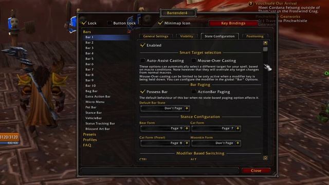 Bartender4 WoW Addon Guide || Setup, States, Masque, And Conditionals!