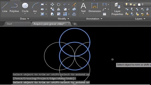 Comandos básicos do AutoCAD: 14 - Trim / Cortar смотреть онлайн