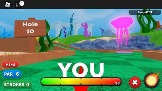 Atlantis Hole 10 HIO (for phone) - Roblox Super Golf смотреть онлайн