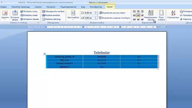 word, jadvallar bilan ishlash смотреть онлайн