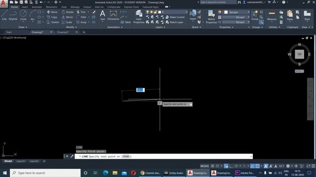 Line Command, Line at Angle | LEC - 04 | Use of Dynamic Input & Polar Co ordinate in AutoCAD 2020 смотреть онлайн