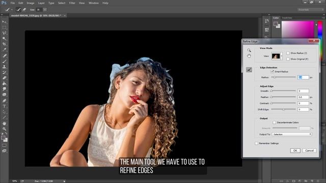 How to Easily Cut Out Hair using Refine Edge in Photoshop смотреть онлайн