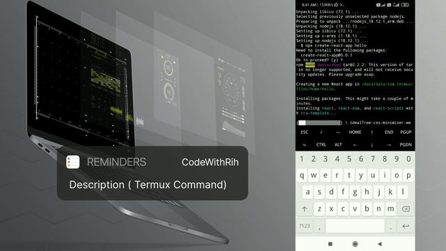 How To Install React In Android | React Js Development Server On Android With Termux - CodeWithRiha смотреть онлайн