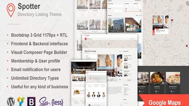 Spotter - Universal Directory Listing WordPress Theme | Themeforest Website Templates and Themes смотреть онлайн