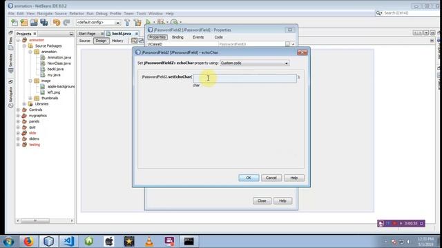 Lect. 1.15 - Change character show in JPassword Field in Java || with netbeans and VSCode || смотреть онлайн