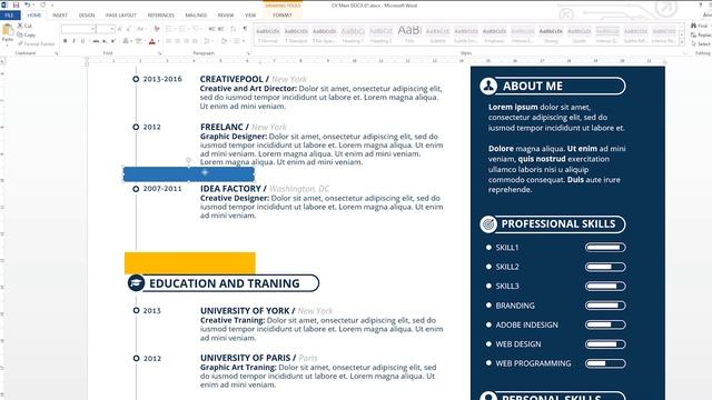 Professional CV/Resume Template Tutorial 1/3 - MS Word, Adobe Photoshop, QR-Code смотреть онлайн