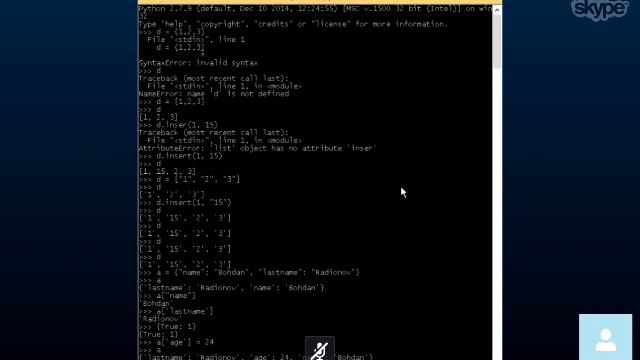 Урок 4 - Типы данных. Словари. Булевые значения смотреть онлайн