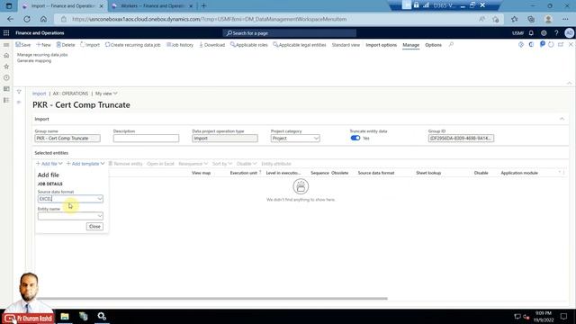 How to delete the existing data using DMF and Excel add-ins for cleansing in Dynamics 365 Finance смотреть онлайн