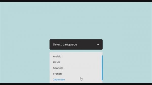 Пользовательское меню выбора с использованием HTML, CSS и Javascript