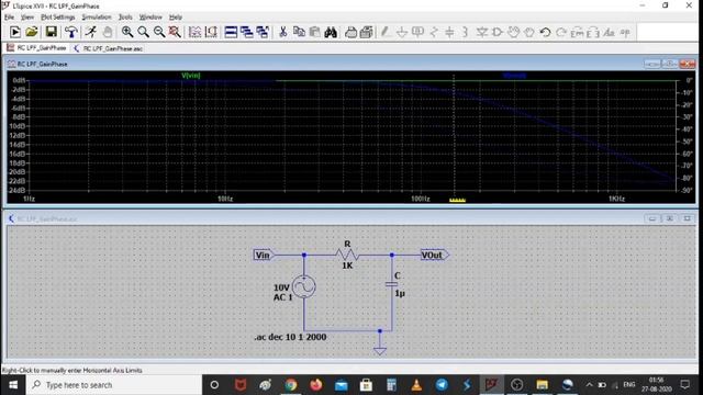 ECA-I Simulation of response of RC LPF circuit for different types of inputs using LT spice смотреть онлайн