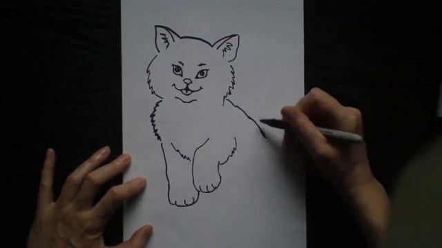 How to draw a cute cartoon cat. Рисуем котенка из мультика - 3 смотреть онлайн