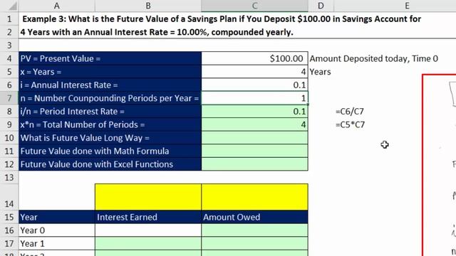 Excel & Business Math 43: Compound Interest Calculating Future Value of a Lump Sum FV Excel Functio смотреть онлайн