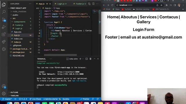 Reactjs, login, navbar, footer components смотреть онлайн