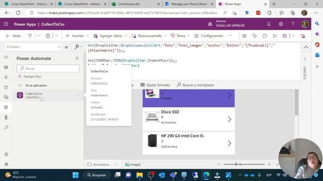 PowerApps. Descargar CSV de una Collection. смотреть онлайн