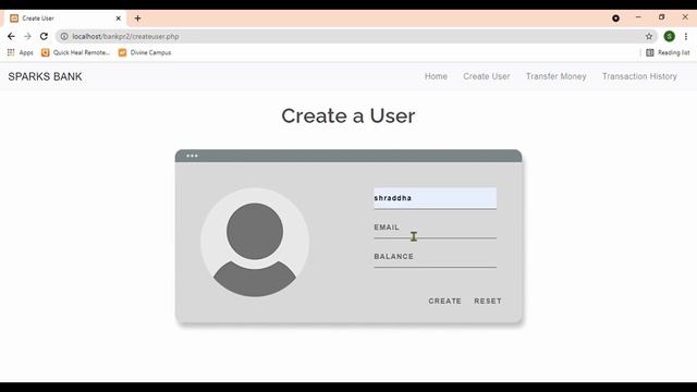 The Basic banking System Website. GRIP THE SPARKS FOUNDATION TASk. смотреть онлайн
