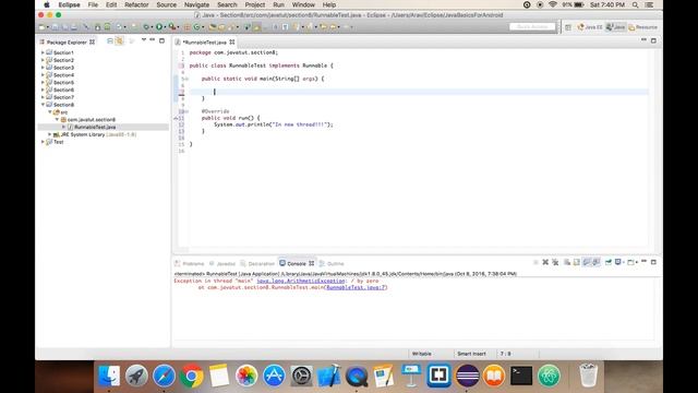 Complete Java tutorial :- 44 Using Runnable Interface смотреть онлайн