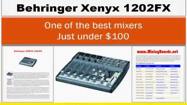 Behringer Xenyx 1202FX Mixing Board смотреть онлайн