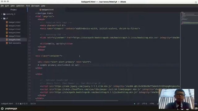 Belajar Membuat Website dengan Bootstrap 4 #6 Alert смотреть онлайн