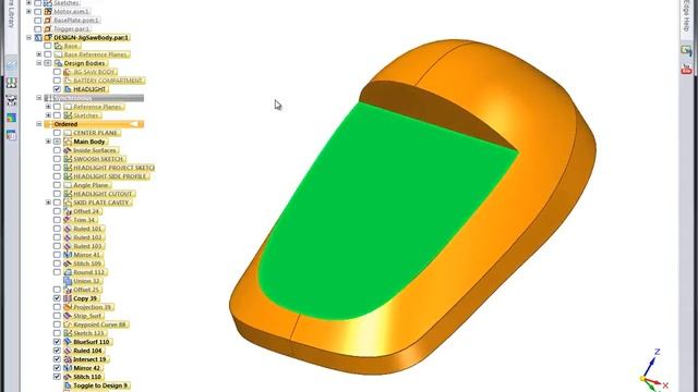 Solid Edge ST6 DEMO1- моделирование поверхностей смотреть онлайн