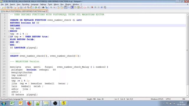 SIL_MALAY POSTGRESQL USER DEFINED FUNCTIONS 3 смотреть онлайн