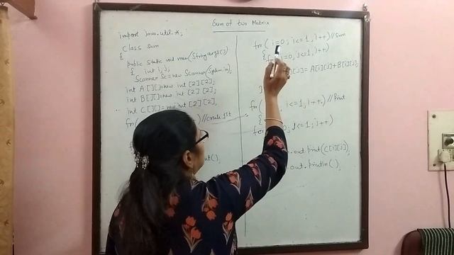 #3 Double Dimensional Array : Sum Of Two Matrices
