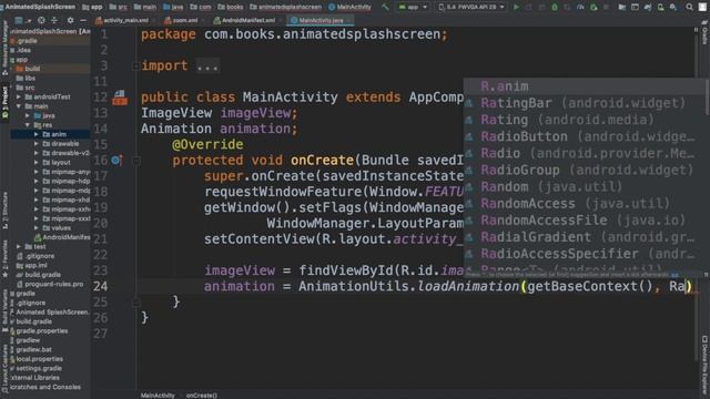 How to Create an Animated Splash Screen in Android Studio смотреть онлайн