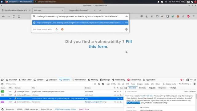CSP Bypass - Dangling markup 2 root-me (web-client) смотреть онлайн