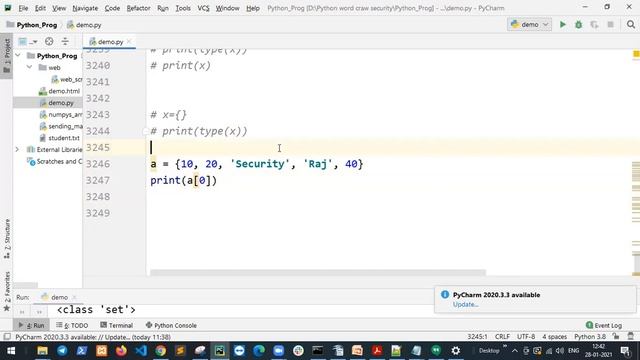 Python Set Data Structure | Learn Python in Hindi | Python Tutorial 14 смотреть онлайн