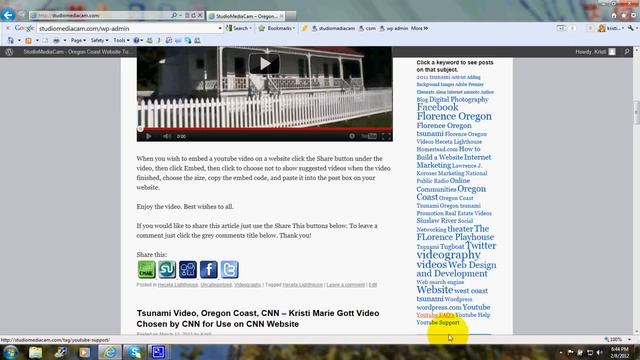 Wordpress Tour of Front End - Blog, Sidebar, Categories, Keywords, Links смотреть онлайн