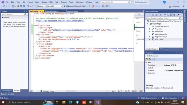 WebForms Unobtrusive validation mode requires || How to solve server error in application смотреть онлайн