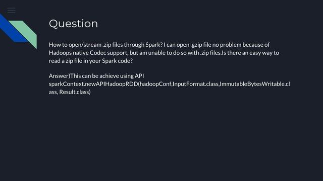 How to open stream zip files through Spark смотреть онлайн