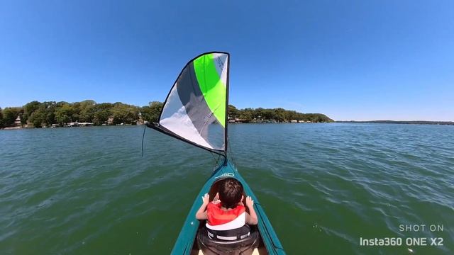Falcon Sails | Old Town Otter Tandem Kayak - “Lazy Sail Day” смотреть онлайн