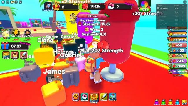 ROBLOX WALL SLICE RACE SIMULATOR BUT I HAVE 1,000,000 STRENGTH! смотреть онлайн