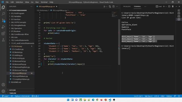 16 | Dictionary (2/2) | Looping in Dictionary | Looping in Nested Dictionary | Looping by Key-Value смотреть онлайн