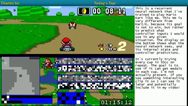 AI Neural Network Learns to Play Mario Kart смотреть онлайн