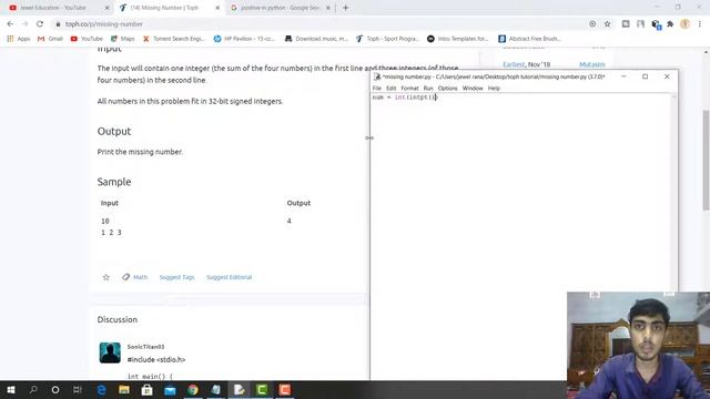 Missing Number || Solution in Python || Competitive Programming Bangla || Toph смотреть онлайн