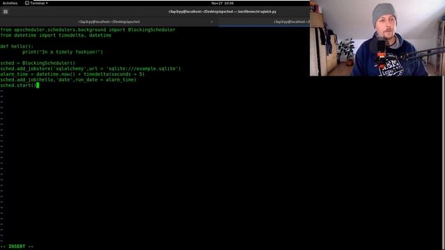 Python - APScheduler - SQLAlchemy jobstore смотреть онлайн