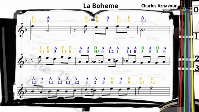 La Boheme | Charles Aznavour | Violin SHEET MUSIC [With Fingerings] [Level 3] смотреть онлайн