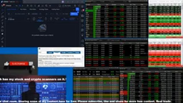 DAY TRADING STOCKS/CRYPTOS LIVE November 15th (sharing monitor 4 with my live professional scanners смотреть онлайн