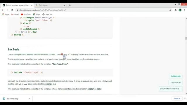 Django Tutorial - Django Include Tag смотреть онлайн