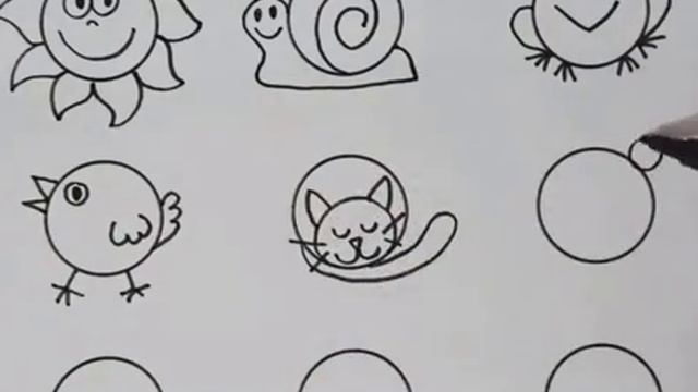 рисунки из кругов, уроки рисования